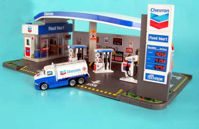 chevron gas station toy cars